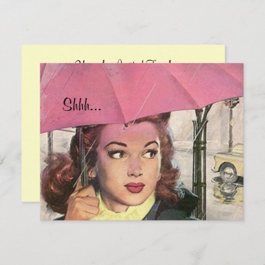 Invitations de Fun Retro Surprise Fête de l'mariée (Devant / Derrière)