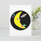 Invitations de fusée de la Lune de dessin (Debout devant)