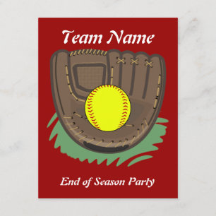 Invitations de gant du base-ball de Fastpitch