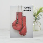 Invitations de gants de boxe Anniversaire/Bachelor (Debout devant)