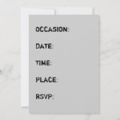 Invitations de gants de boxe Anniversaire/Bachelor (Dos)