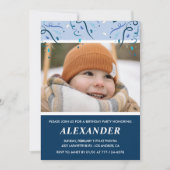 Invitations de garçon 7e anniversaire Photo Navy B (Devant)