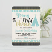 Invitations de garçon de 3e anniversaire à Tribal (Debout devant)