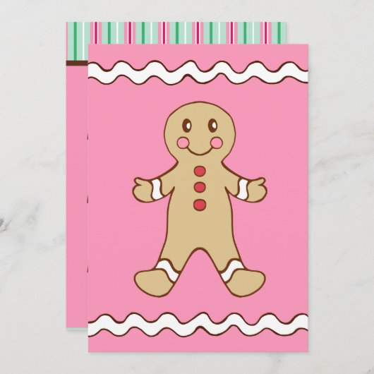 Invitations de garçon en pain d'épices (Devant / Derrière)