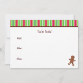 Invitations de garçon en pain d'épices (Dos)