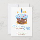 Invitations de garçons d'anniversaire (Devant)