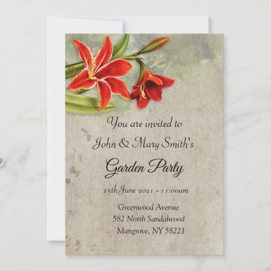 Invitations de Garden Party (Devant)