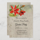 Invitations de Garden Party (Devant / Derrière)