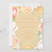 Invitations de germes florales de pêche élégante (Devant)