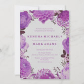 Invitations de germes florales mystiques violettes (Devant)