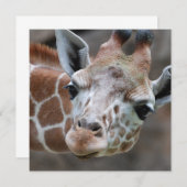 Invitations de Giraffe adorables (Devant / Derrière)