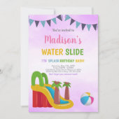 Invitations de glissières d'eau violet (Devant)