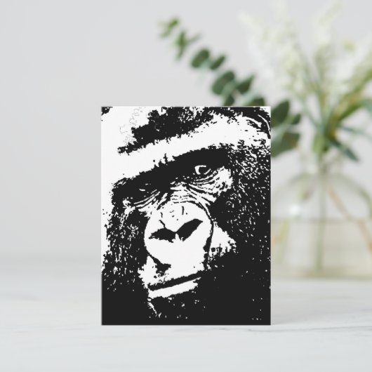 Invitations de gorilles noir et blanc (Debout devant)