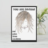Invitations de Goth Punk, anniversaire n'importe q (Debout devant)