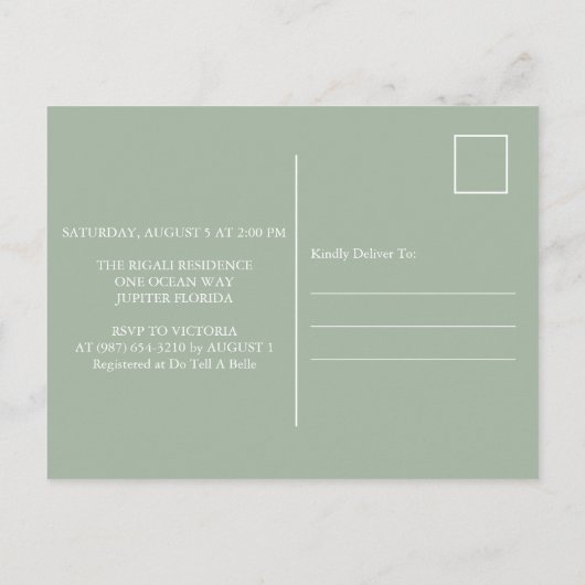 Invitations de gouttes de citron Sip and See (Dos)