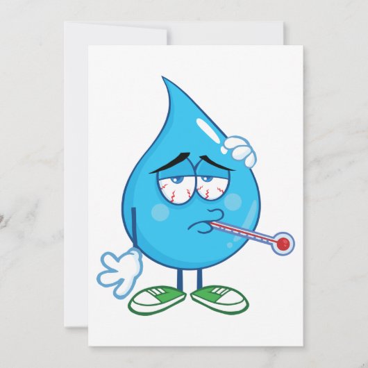 Invitations de gouttes d'eau malade (Devant)