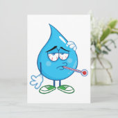 Invitations de gouttes d'eau malade (Debout devant)