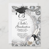 Invitations de graduation Bling Pearl (Devant)