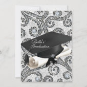 Invitations de graduation Bling Pearl (Dos)