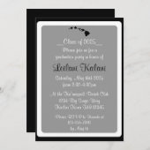 Invitations de graduation des îles noires Hawaii C (Devant / Derrière)