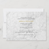 Invitations de graduation en marbre et or (Dos)