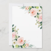 Invitations de graduation florale floue (Dos)