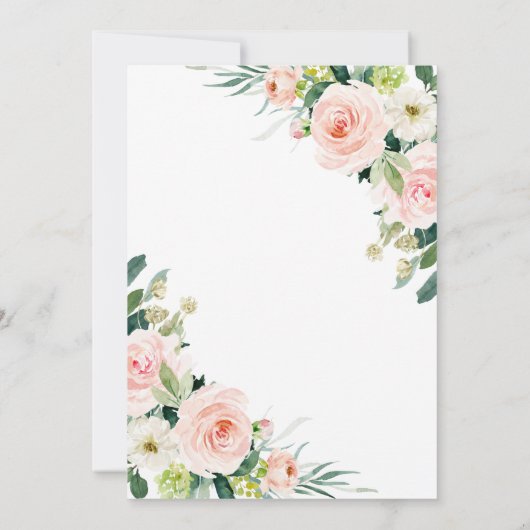 Invitations de graduation florale floue (Dos)