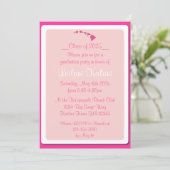 Invitations de graduation Hawaii îles roses Custom (Debout devant)