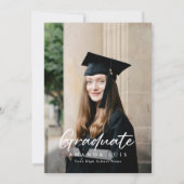 Invitations de graduation photo moderne (Dos)