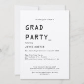 Invitations de graduation Retro vintage (Devant)