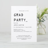 Invitations de graduation Retro vintage (Debout devant)