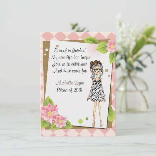 Invitations de graduation Stylish (Debout devant)