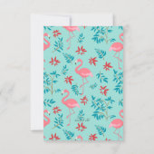 Invitations de grands Flamants roses (Dos)