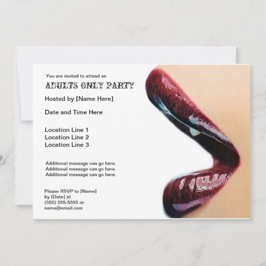 Invitations de groupes uniquement pour adultes (Devant)