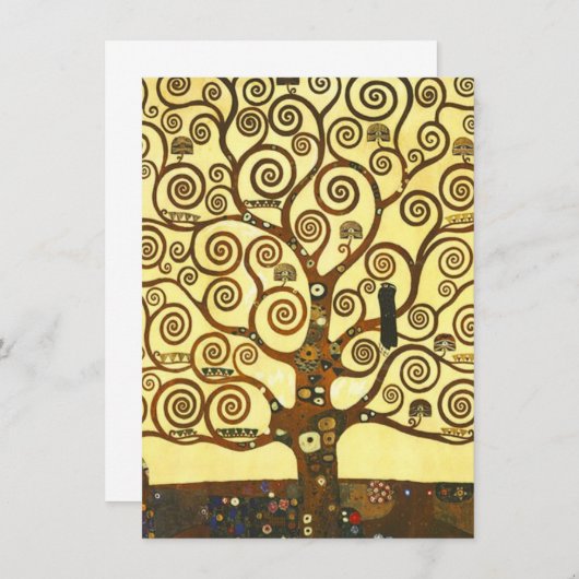Invitations de Gustav Klimt Tree of Life (Devant / Derrière)