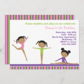 Invitations de gymnastique afro-américaine (Devant / Derrière)