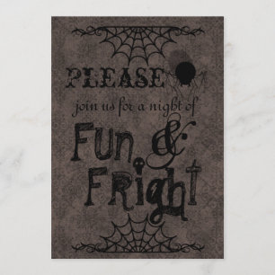 Invitations de Halloween dans le brun