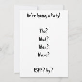 Invitations de Halloween de vampire (Dos)