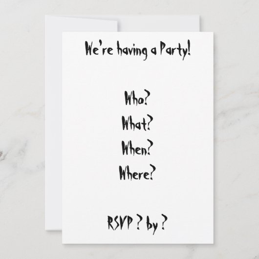 Invitations de Halloween de vampire (Dos)