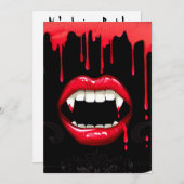 Invitations de Halloween de vampire (Devant / Derrière)