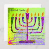 Invitations de Hanoukka (Devant / Derrière)