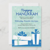 Invitations de Hanoukka Party avec cadeaux (Devant)
