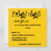 Invitations de hibou de fête d'Halloween (Dos)