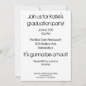 Invitations de hibou "Home In a Hole" (Dos)