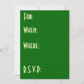 Invitations de hiboux et de paons (Dos)