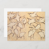 Invitations de Hokusai Cranes (Devant / Derrière)