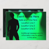 Invitations de Hot Guy Party (Devant / Derrière)