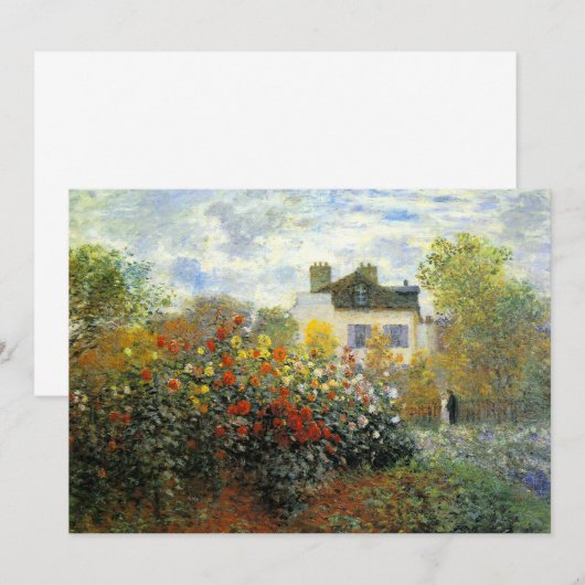 Invitations de jardin Monet Rose (Devant / Derrière)