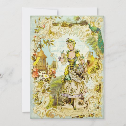 Invitations de jardins de papillons de Versailles (Devant)