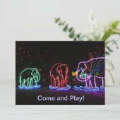 Invitations de jeu d'éléphants (Debout devant)